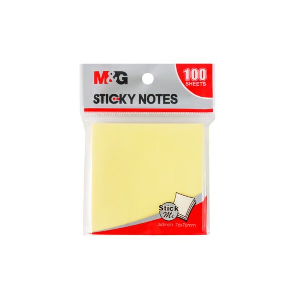 M & G STICKY NOTE 3X3 100P YELLOW