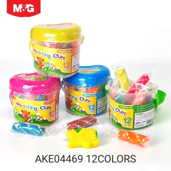 M&G MODELLING CLAY 12 COLOURS / TIN