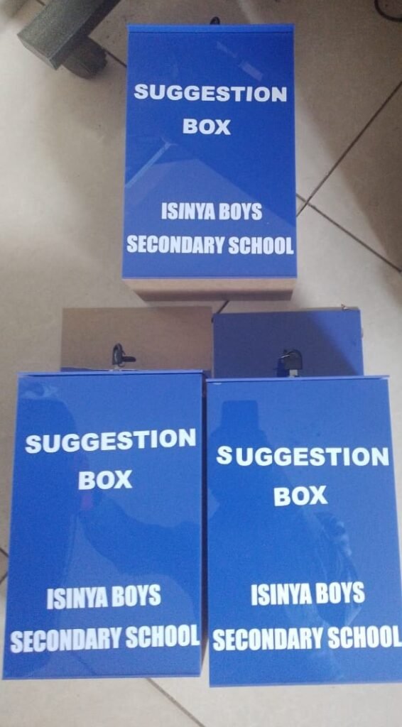 ACRYLIC SUGGESTION BOX , BRANDED, WITH LOCK